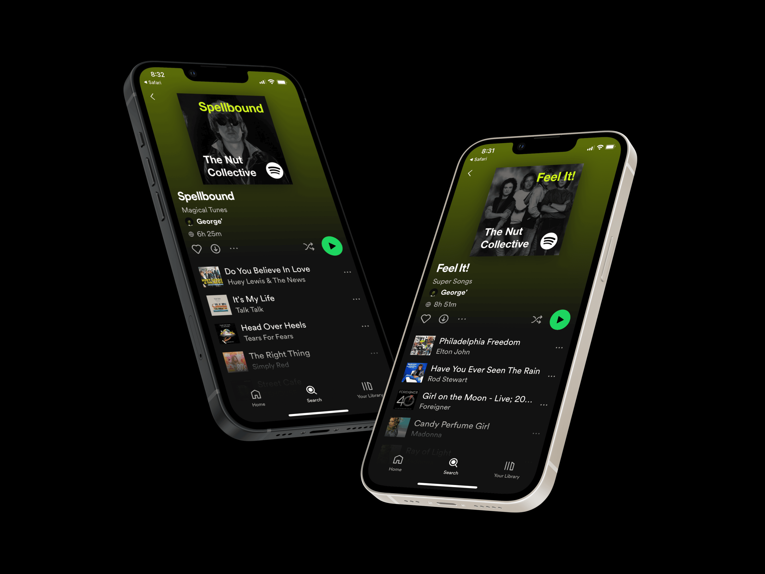 Playlists Mockup